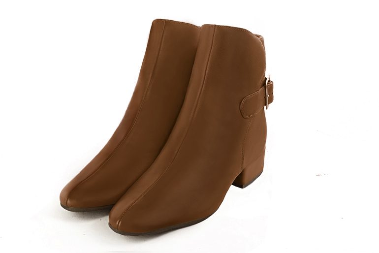Caramel brown dress booties for women - Florence KOOIJMAN